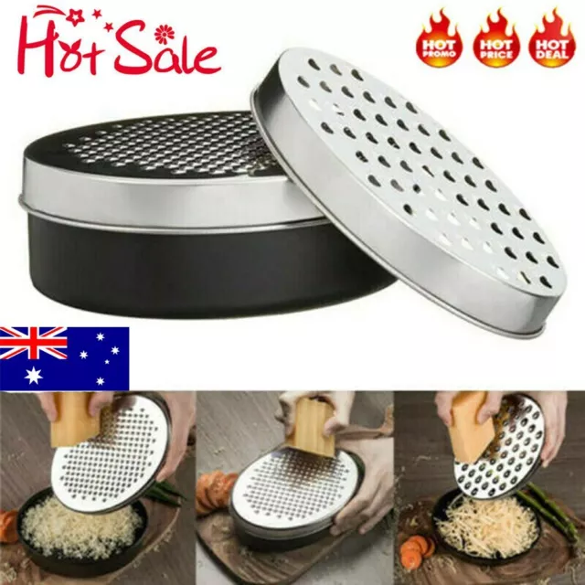 Stainless Steel Kitchen Cheese Grater with Container Storing Fruits Cheese Box