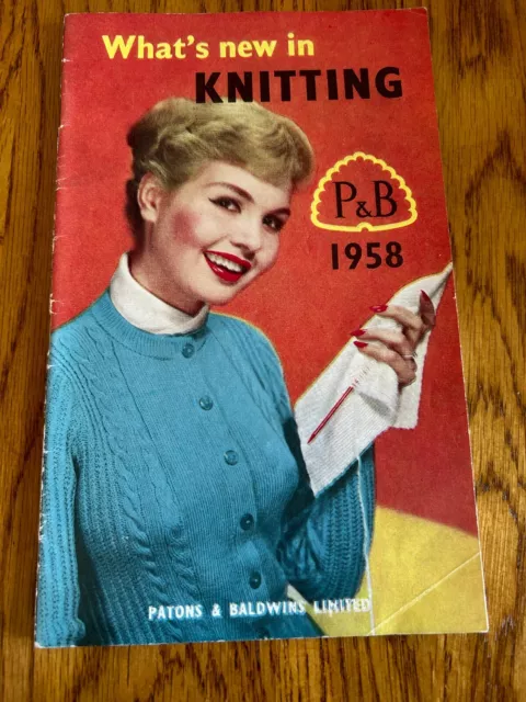 Folleto de punto vintage 1958 P&B novedades excelente estado