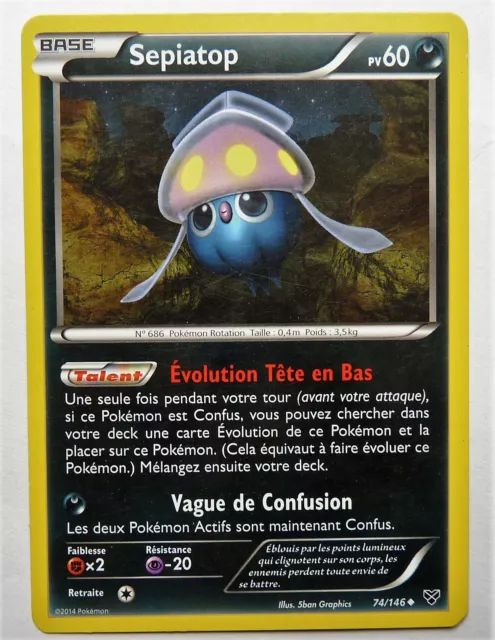 Carte Pokémon France  74/146 Sepiatop 2014 Xy  TBE