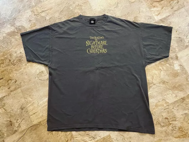 Vtg THE NIGHTMARE BEFORE CHRISTMAS T Shirt Tim Burton Disney Jack Skellington