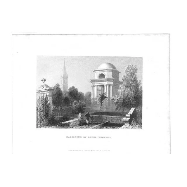 Dumfries - Antique Engraved Print 1838