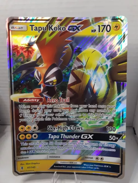 Tapu Koko GX 47/145 Sun and Moon Guardians Rising Pokemon Card NM