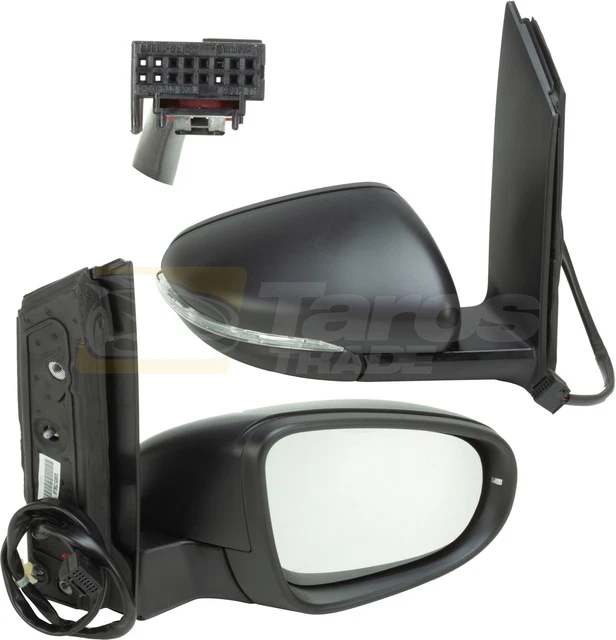 Retroviseur Electrique Noir Chauffant Avec Clignotant Pour VW Touran Droit