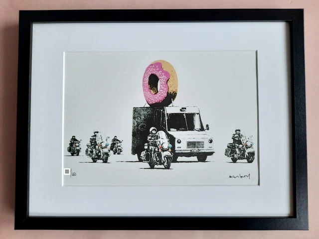 Banksy Original M Arts Edition Lithographie Signée Numérotée /150 + CADRE INCLUS