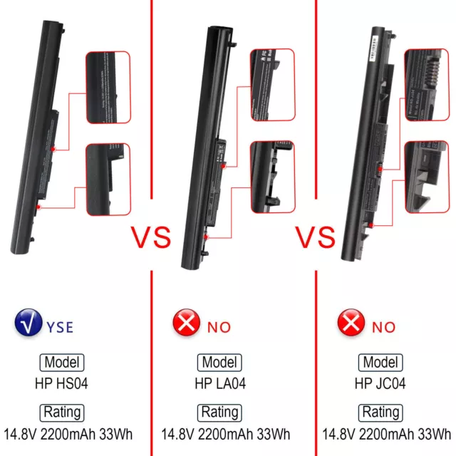 For HP Laptop Battery Spare 807956-001 807957-001 HS03 HS03031 HS04 2