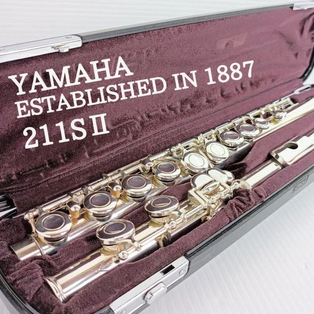 Yamaha YFL-211S II YFL211SII Flute Silver Plated Nickel silver with Hard Case