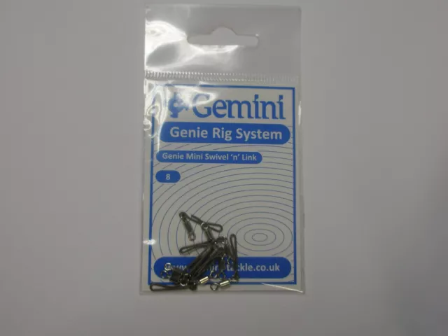 Gemini Genie Mini Pivot N Lien Pinces 8pk Mer Pêche Matériel