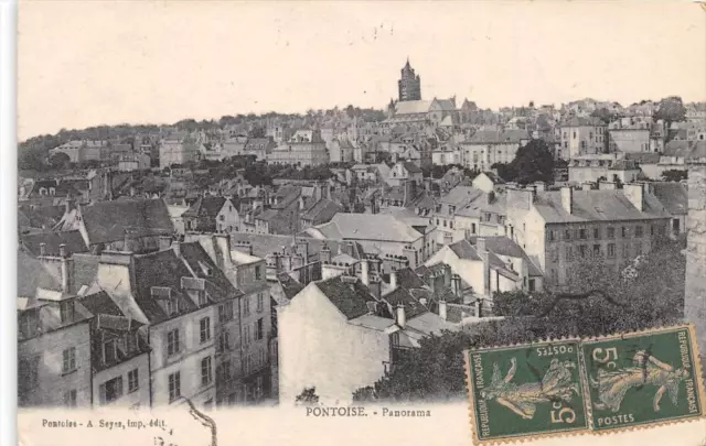 Cpa 95 Pontoise Panorama