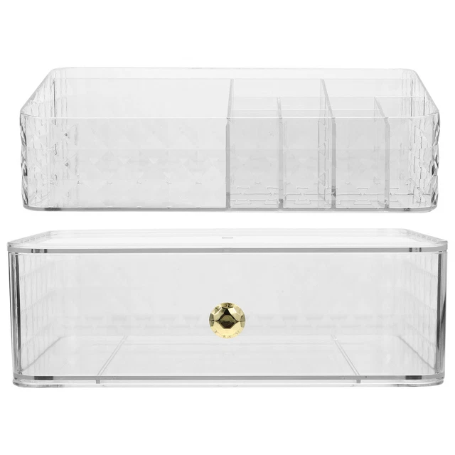 Organisateur Transparent FASSME Pour Maquillage Et Bijoux - Plateau Rangement Avec Tiroirs - Moderne Et Empilable
