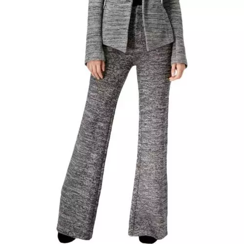 Rachel Roy Femmes Noir Tissé Tricot Décontracté Évasé Jambe Pantalon 4 6