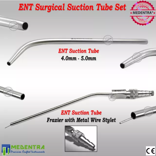 Deal of ENT Frazier Suction Tube Dental Blow Pipe Aspirator Tubes Cannula Angled