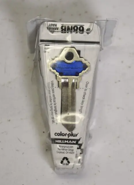 Hillman 88914 Key Blanks 68NB Blue Color-Plus Plate Cassette H 10 Pack