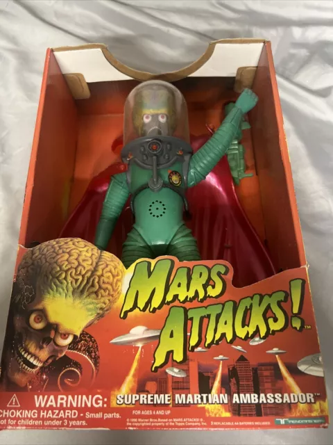 1996 Mars Attacks Supreme Martian Ambassador 12" Figure Trendmasters NIB Sealed