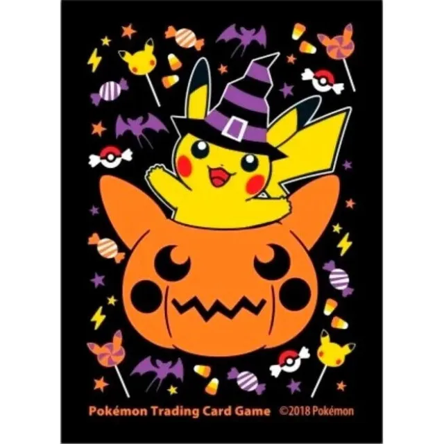 1 protège-carte Pikachu citrouille Halloween | Pokémon Center Japan (2018)