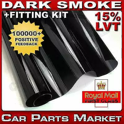 DARK LIMO 15% 6m x 75cm BLACK WINDOW TINT FILM AUTO CAR OFFICE TINTING