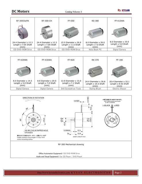 MABUCHI MOTOR RF-300EH-1D390 5.9 Volt EUR 10,00 - PicClick DE