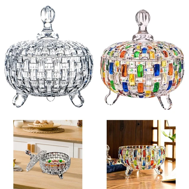 Vasi Di Vetro Per Caramelle - 2 Pezzi Con Coperchio, Decorativi, 0.5L - Foto 5