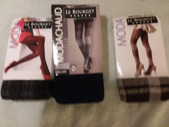 Le Bourget Semi Opaque Tights 40D Satin Red Size 2 FR40/42 UK9 US