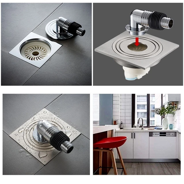 Housse de drain anti-insecte et rotation 360 degrés pour cuisine et toilettes