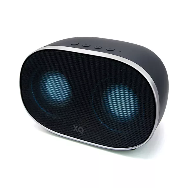 XQISIT RETRO SPEAKER 10W Bluetooth Lautsprecher Musik LED-Lichteffekten  schwarz EUR 39,95 - PicClick DE