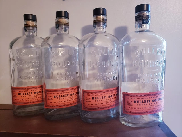 Empty Bulleit Bourbon Bottles X4 - 750ml