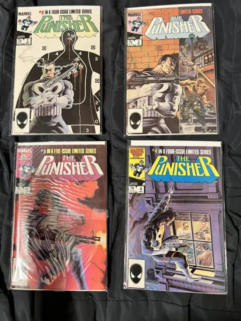 THE PUNISHER #2-5 Near Full Run (Complete Limited Series) 1986 Marvel 2 3 4 5