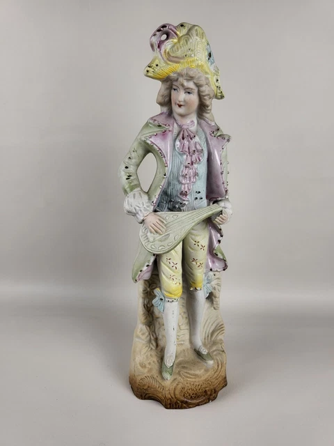 Vintage FERN (Japan) Hand Painted Bisque Porcelain Victorian Fig AS IS