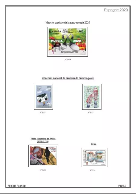 Album de timbres à imprimer par vos soins "ESPAGNE 2020" 2