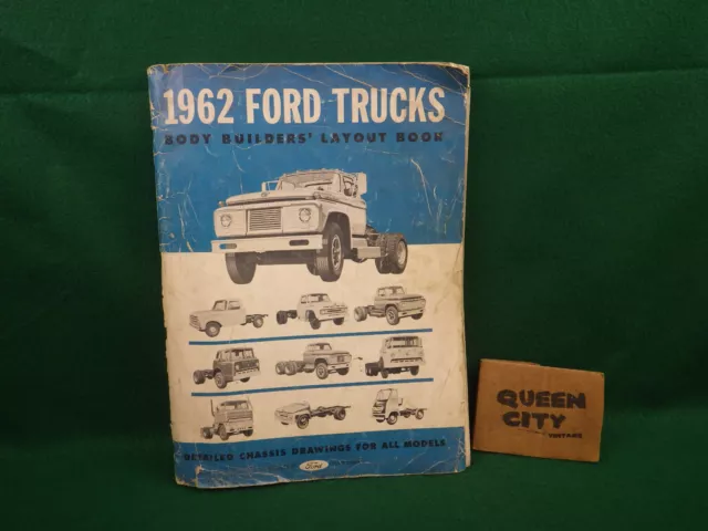 1962 Ford Trucks Body Builder's Layout Book w/ Detailed Chassis Drawings