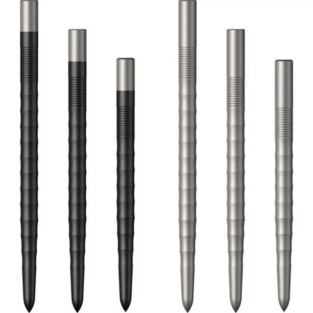 Dart Points Mission Ripple Steel Tip Replacement Points 3 Lengths Black Silver