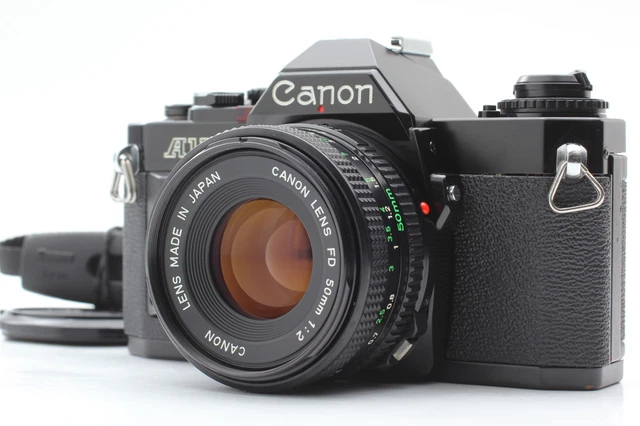 [ Near Mint ] Canon AV-1 Noir 35mm Appareil Photo Argentique SLR Avec / Fd 50mm