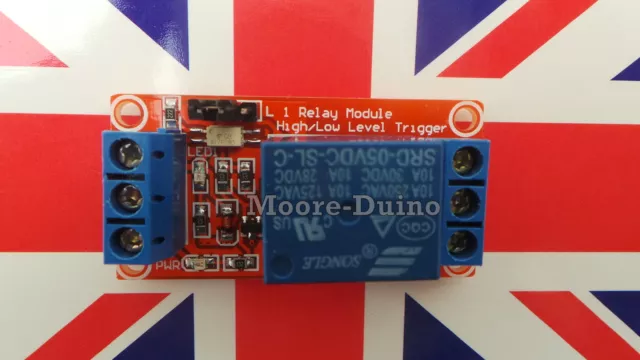 5V 1 Channel Relay Module with Optocoupler H/L High Level Trigger for Arduino UK 2