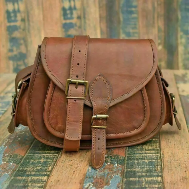 Brown  Women's handmade Bag Handbag Messenger Leather Vintage Shoulder Purse