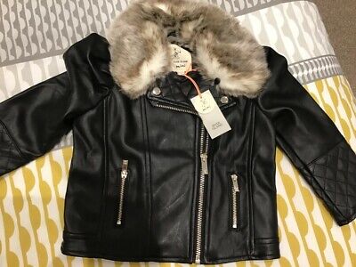 River Island Baby Girls JACKET Fur Age 12-18 months RRP £35 Present CHRISTMAS.