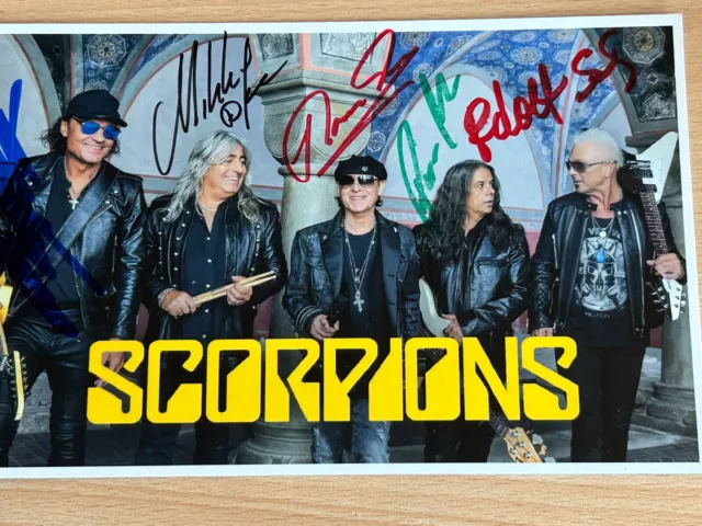 Scorpions 15x20 Autogrammkarte orig signiert #6725
