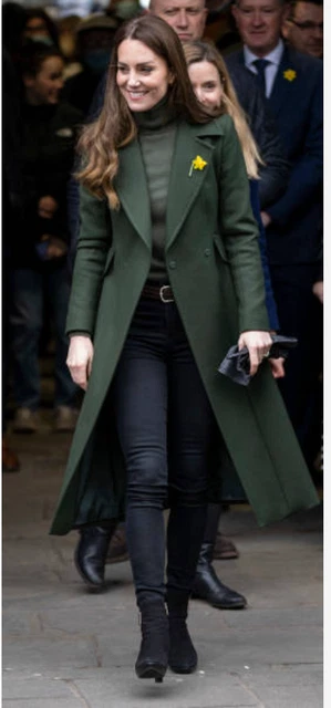 Sportmax Max Mara Green Top Stitch Virgin Wool Coat It44 Uk12 Us8 Nwot Aso Royal Sportmax Max Mara Green Top Stitch Virgin Wool Coat It44 Uk12 Us8 Nwot Aso Royal