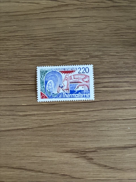 N° 2556a LE THERMALISME 2F20 ROUGE AU LIEU DE BLEU, TIMBRE NEUF** 1988 LUXE