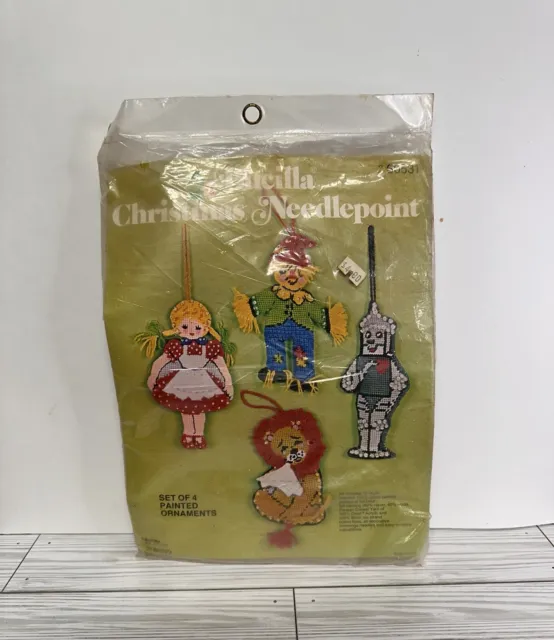 Bucilla Christmas Needlepoint Ornament Kit Wizard of Oz Kit No.60531 NOS