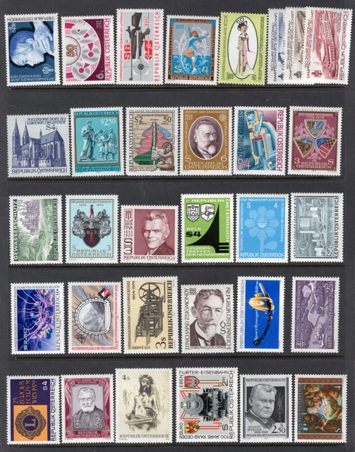 AUSTRIA 1979 Year Set. Complete - Unmounted MNH - #1110-1142 + B343 Semi-Postal