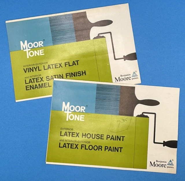 VINTAGE PAINT CHART Lot Benjamin Moore Color Brochure Lot Catalog MCM