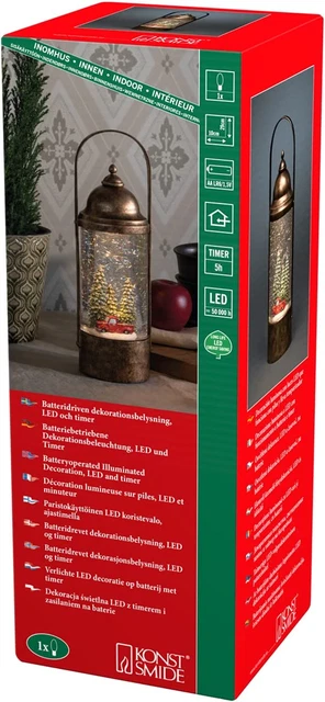 Konstsmide Decorazioni Natale LED Globo Neve Lanterna Pick Up Truck 5 Ore 1