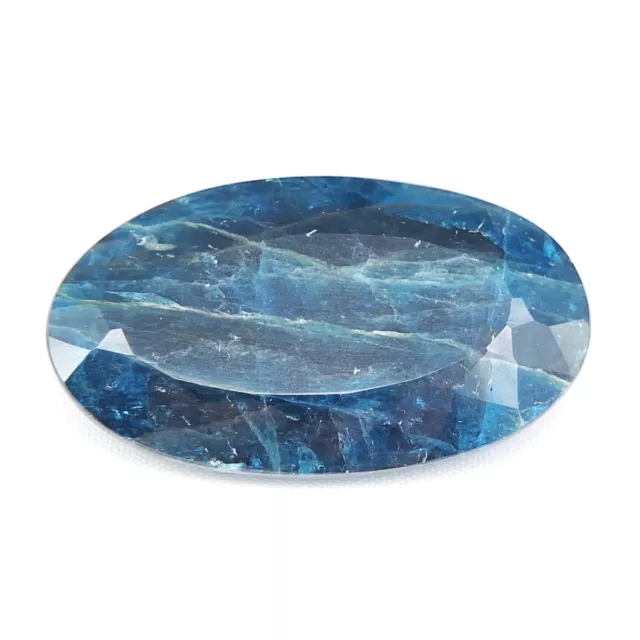 Shola Vrai 57,63 Carats Naturelle Profond Bleu Apatite Immense Du Brésil Haut