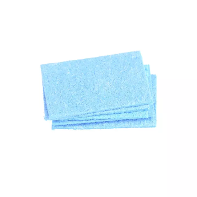 10x 6cm*6cm Soldering Iron Solder Tip Welding Cleaning Blue Sponge Pads Tool*oa 2