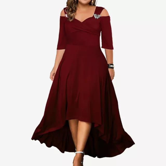 Plus Size Womens Party Maxi Dress Ladies Cocktail Evening Prom Swing Ball Gown 3