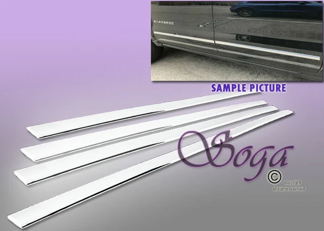 thumbnail image 2 of 4PCS Body Side Molding Trim For 2014-2018 Chevy Silverado / GMC Sierra Crew Cab – 1/18” Width 2 of 6