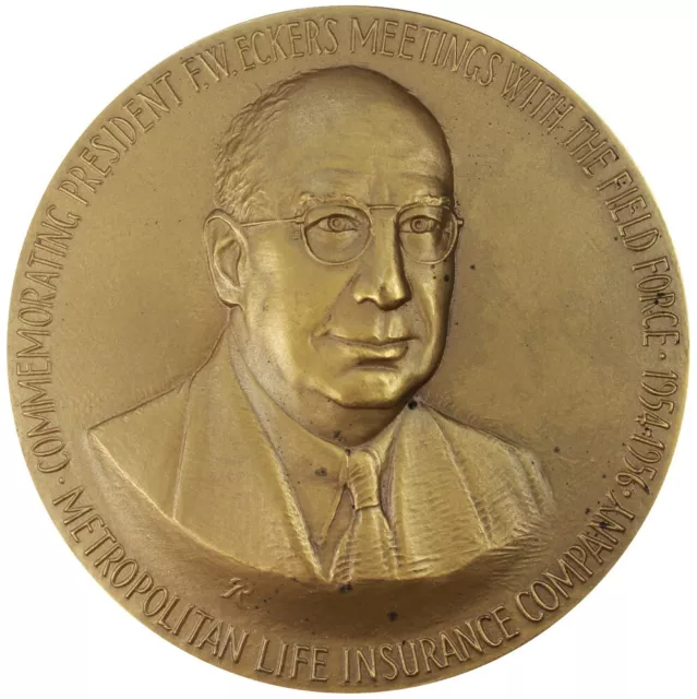 Metropolitan Life Insurance Co. Commemorative Medallion - President F.W. Ecker