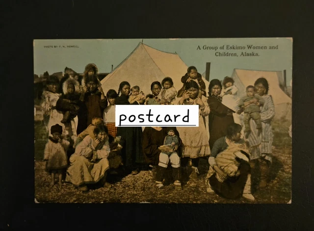 POSTCARD, ESKIMO WOMAN And Children In Alaska c1900's Real Photo ...