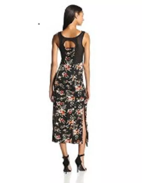 NWT: Jessica Simpson Mollie Maxi Dress in Jet Black Large English Floral  Sz: L 2