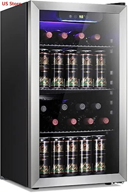 Wine Cooler/Cabinet Beverage Refrigerator Top Bar Fridge Compressor Adjusts