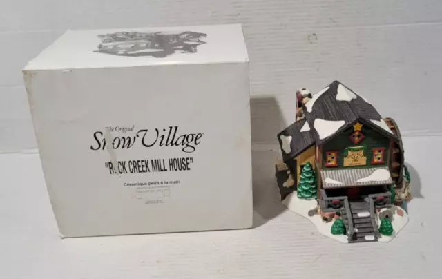 Dept 56 Lighted "Rock Creek Mill House" Christmas Snow Village #54932 in Box